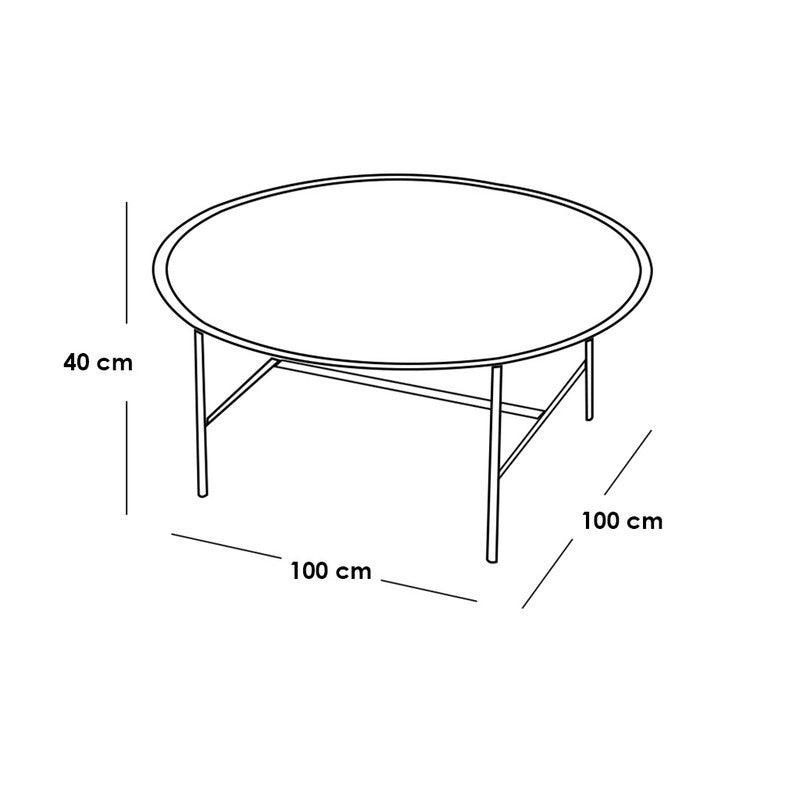 Elegant Brown and Black Wood Coffee Table - 100x40 cm By Alhome - ALHOME