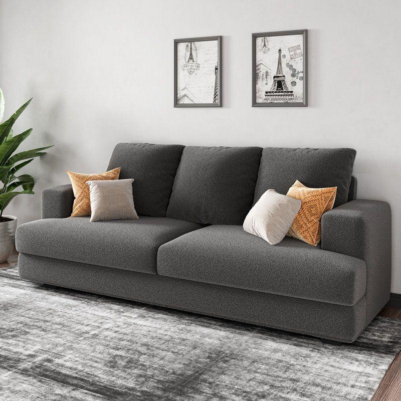 Modern Boucle 3 Seater Sofa - 240x85x85 cm - By Alhome - ALHOME