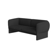 Sofa 3 Seater Black - 280x85x85 - Linen By Alhome - ALHOME