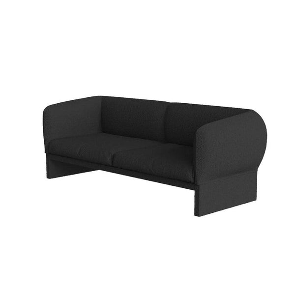 Sofa 3 Seater Black - 280x85x85 - Linen By Alhome - ALHOME