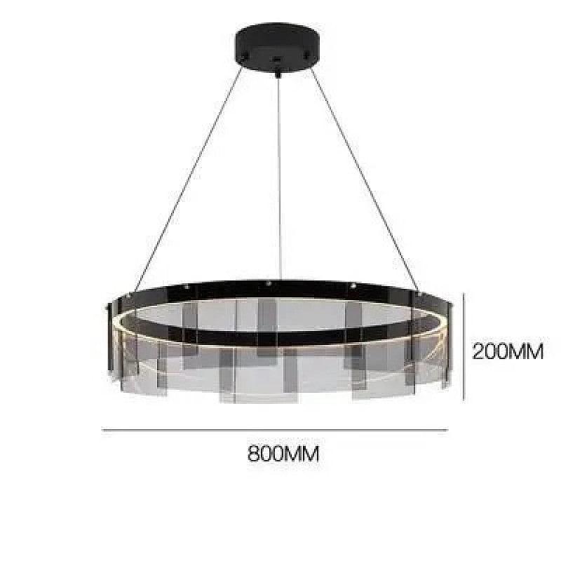 Modern Chandelier With 3 Lights - 48 Watts - Black By Alhome - ALHOME