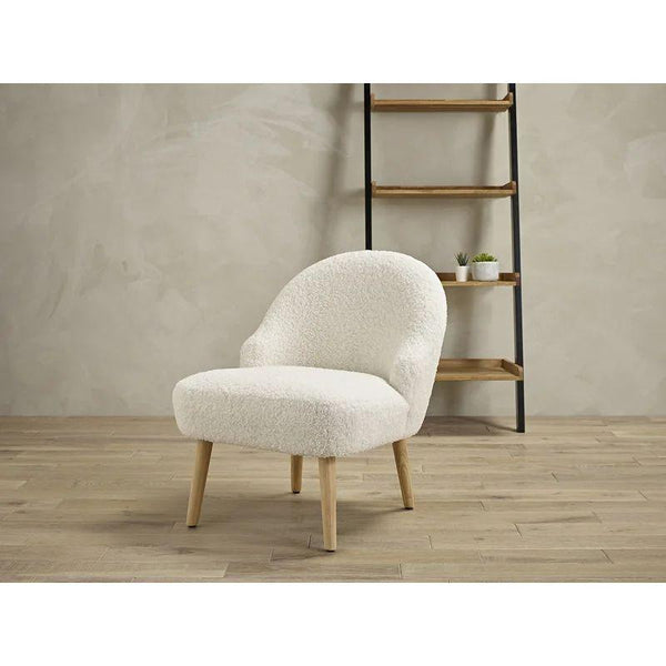 Timeless Beige Boucle Chair Swedish Wood By Alhome - ALHOME