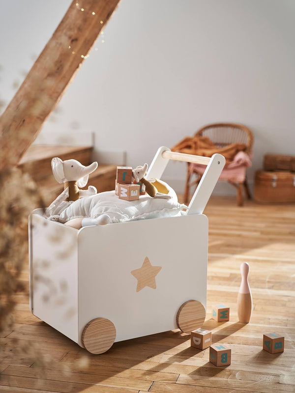 Dreeba Children's Storage Box with Castors - White - .com - Your Destination for Baby & Mother Needs in Saudi Arabia