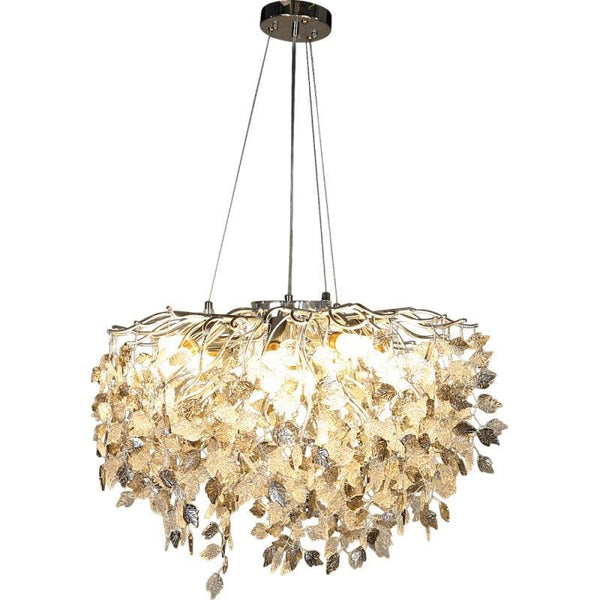 Modern Chandelier - Diameter 60 - Silver + Gray + Transparent - E14*10L - By Alhome - ALHOME