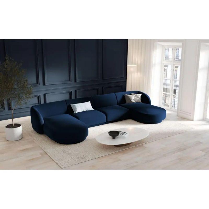 Modern Stylish Velvet U-Shape Sofa - 360x166x85x85 cm - By Alhome - ALHOME