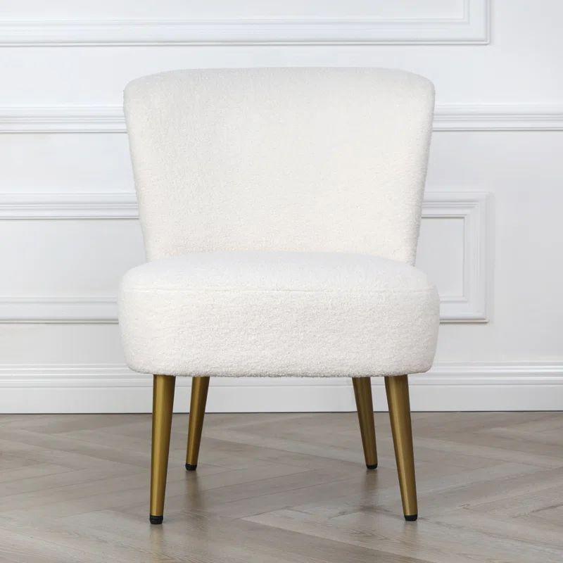 White Boucle Chair By Alhome - ALHOME