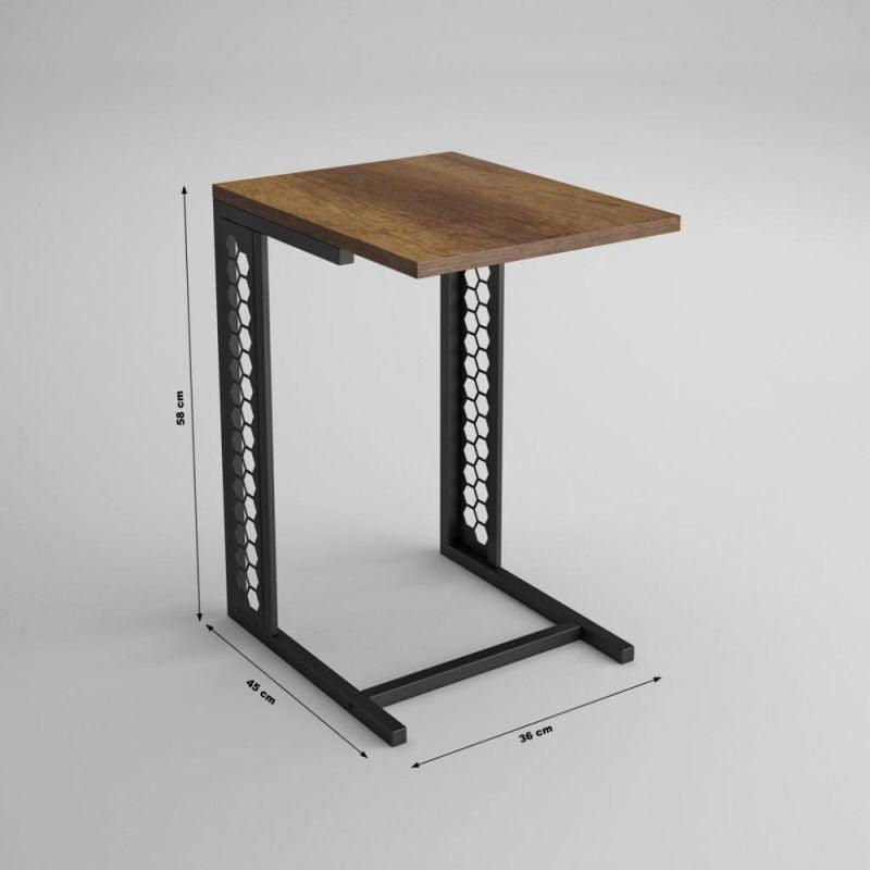 Black Metal Turkish Singing Table With A Wooden Base By Alhome - ALHOME