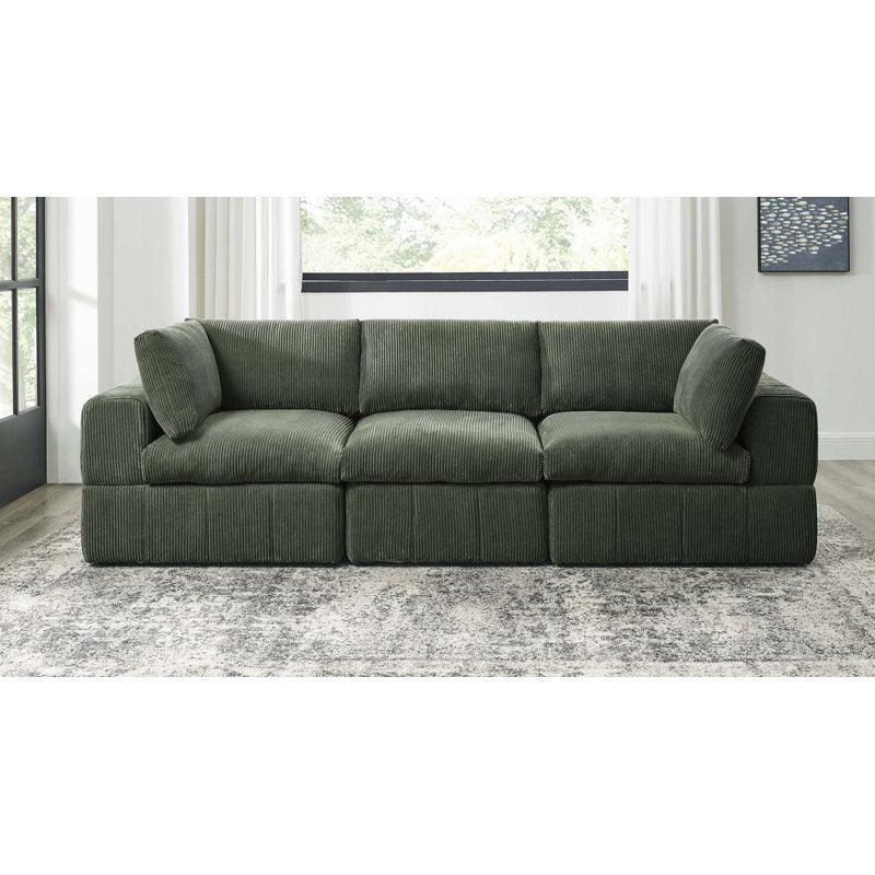 Modern Velvet 3 Seater Sofa - 280x85x85 cm - By Alhome - ALHOME