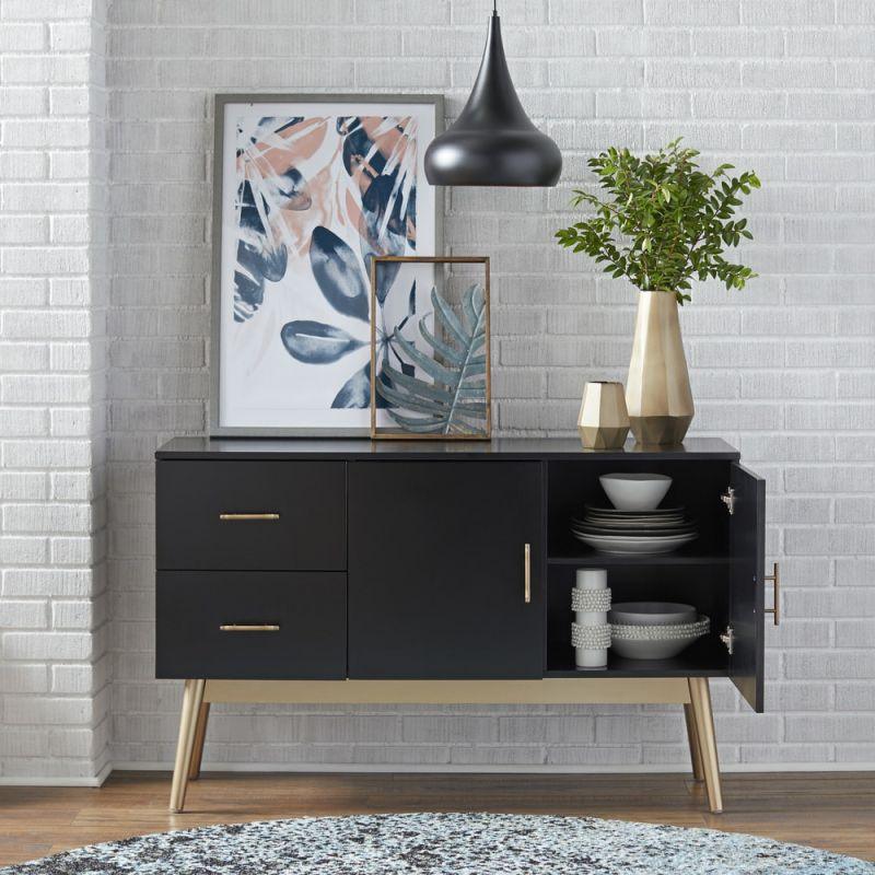 Modern Black MDF Buffet by Alhome - ALHOME