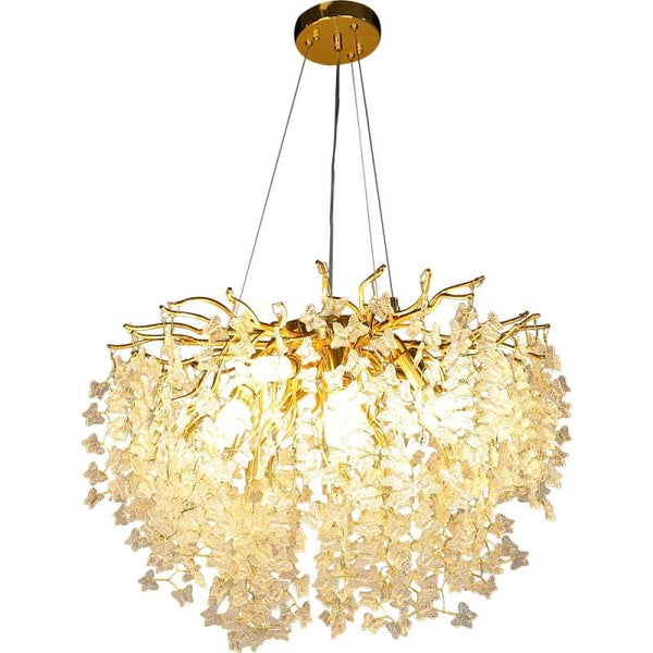 Modern Golden + Transparent Chandelier - E14*10L - Diameter 60 Cm - ALHOME