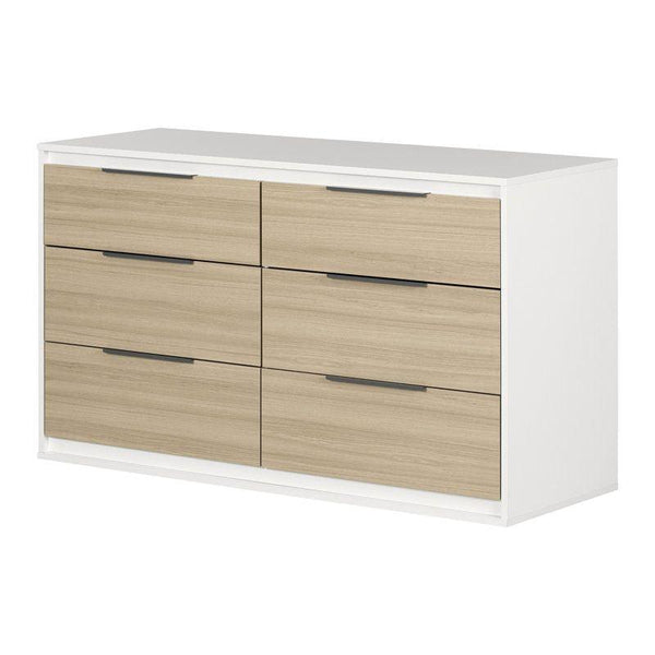 Kids Dresser: 128x40x73 Wood, Beige and White by Alhome - ALHOME