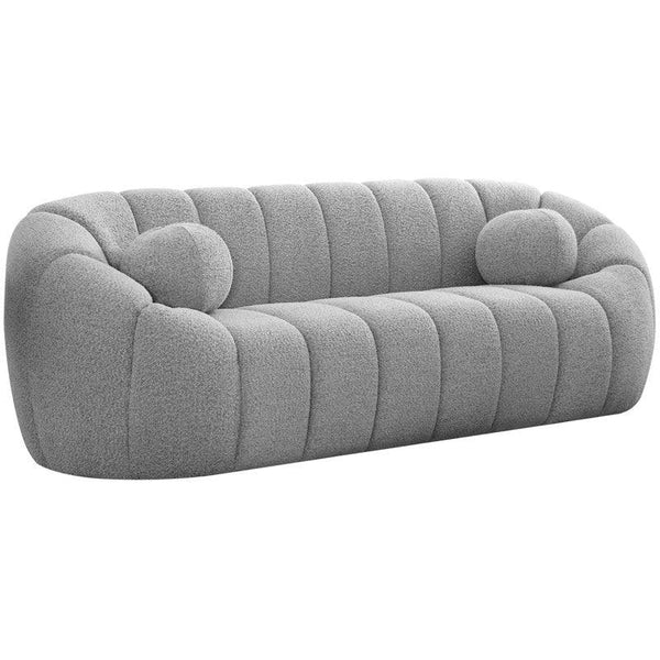 3-Seater Grey Boucl√© Sofa By Alhome - ALHOME