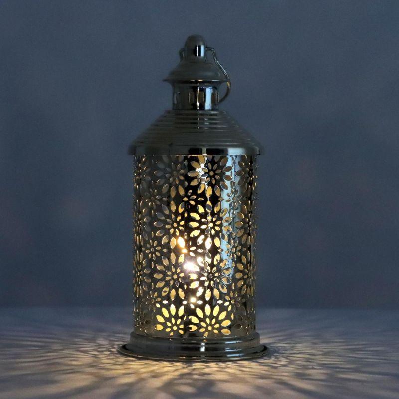 Round Steel Ramadan Lantern With Led Lighting - Gold - 26X12X12 Cm - By Family Ship - 600007808 - ALHOME