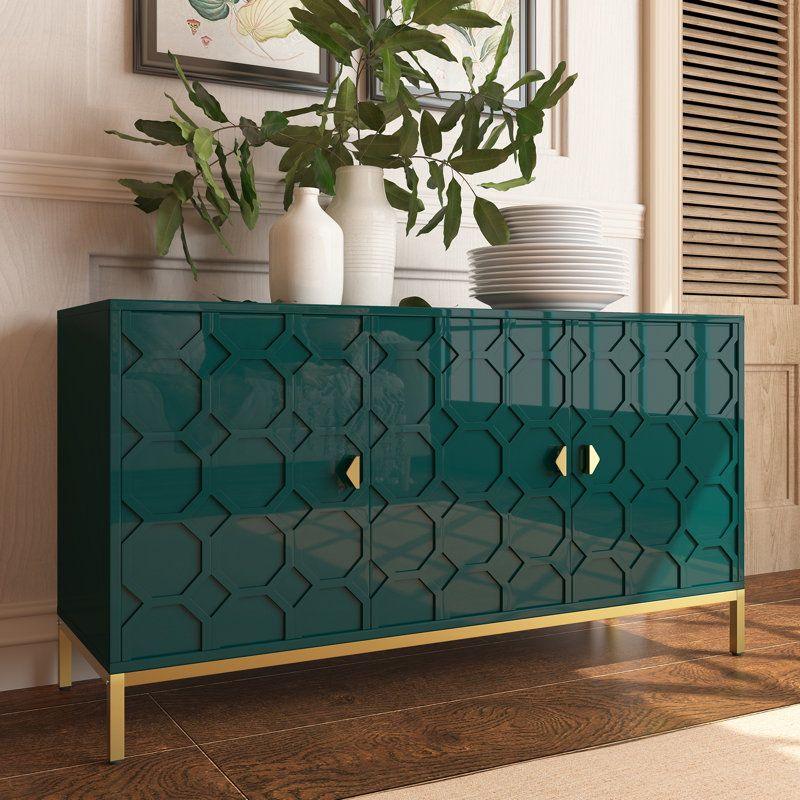 Contemporary Green Wood Buffet Table By Alhome - ALHOME