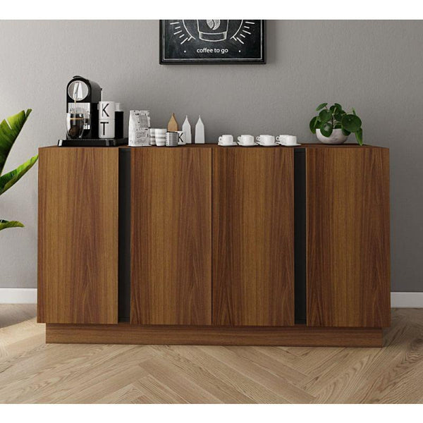 Brown & Black Coffee Corner with 4 Drawers By Alhome - ALHOME