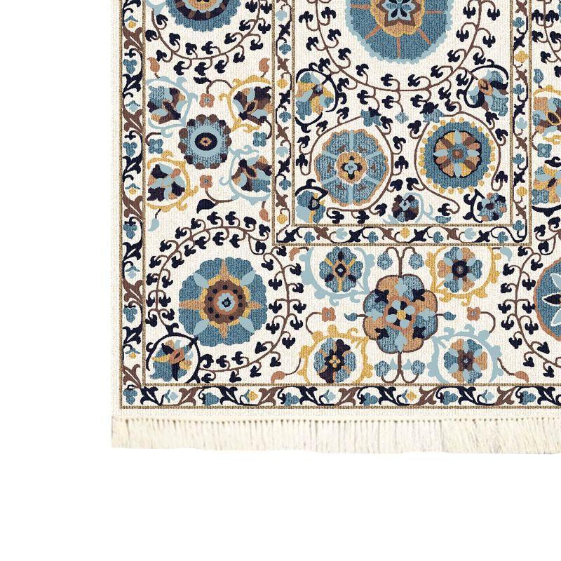 Velvet Turkish Rectangular Decorative Carpet -Multicolor - By In House - ALHOME