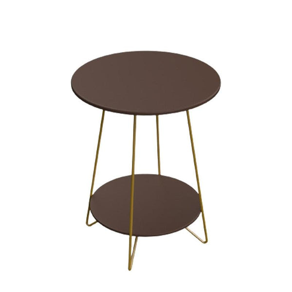 Side Table 55x70 cm - Brown & Gold By Alhome - ALHOME