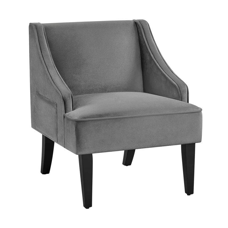 Unique Velvet Chair With Side Pocket - 80x85x85 cm - By Alhome - ALHOME