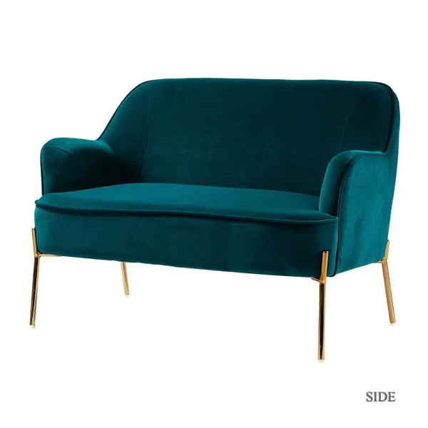 Turquoise Velvet 3-Seater Sofa By Alhome - ALHOME