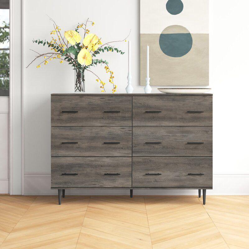 Kids Dresser: 130x40x90 Wood, Grey by Alhome - ALHOME