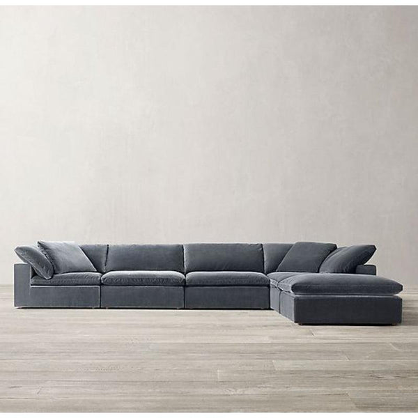 3-Seater Grey Velvet Sofa By Alhome - 110111352 - ALHOME