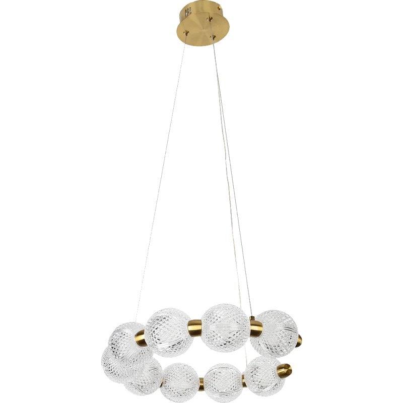 Modern Oil Chandelier, 3 Lights, 15 Watts, By Alhome - 40 cm - Ha/C5637/400Cr+3Co - ALHOME