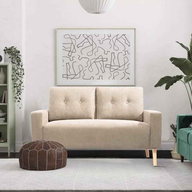 Modern Linen 2 Seater Sofa - 180x85x85 cm - By Alhome - ALHOME