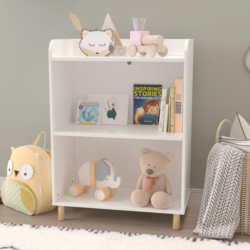 Kids Bookcase: 55x30x77 Wood, White by Alhome - ALHOME