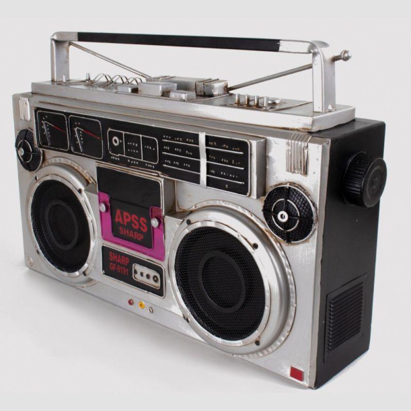 Decoration Metal Radio - Silver By Alhome - ALHOME