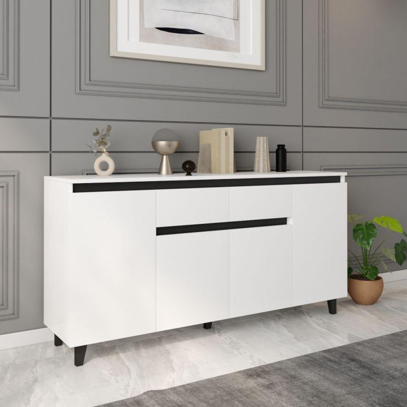 White and Black Console By Alhome - ALHOME