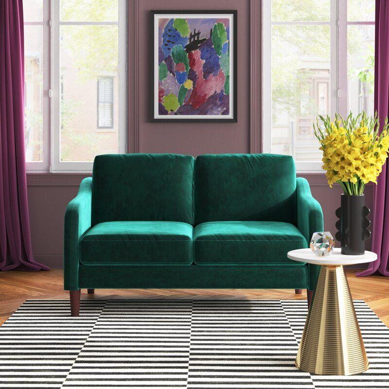 Modern Stylish Velvet 2 Seater Sofa - 180x85x85 cm - By Alhome - ALHOME