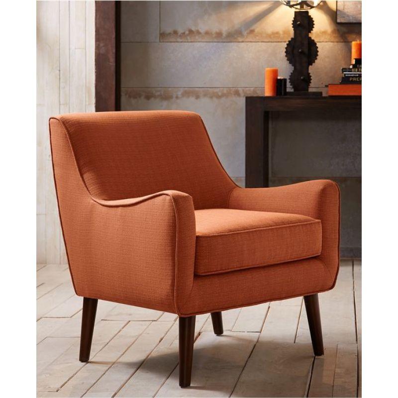 Bold Orange Velvet Chair with Swedish Wood By Alhome - ALHOME