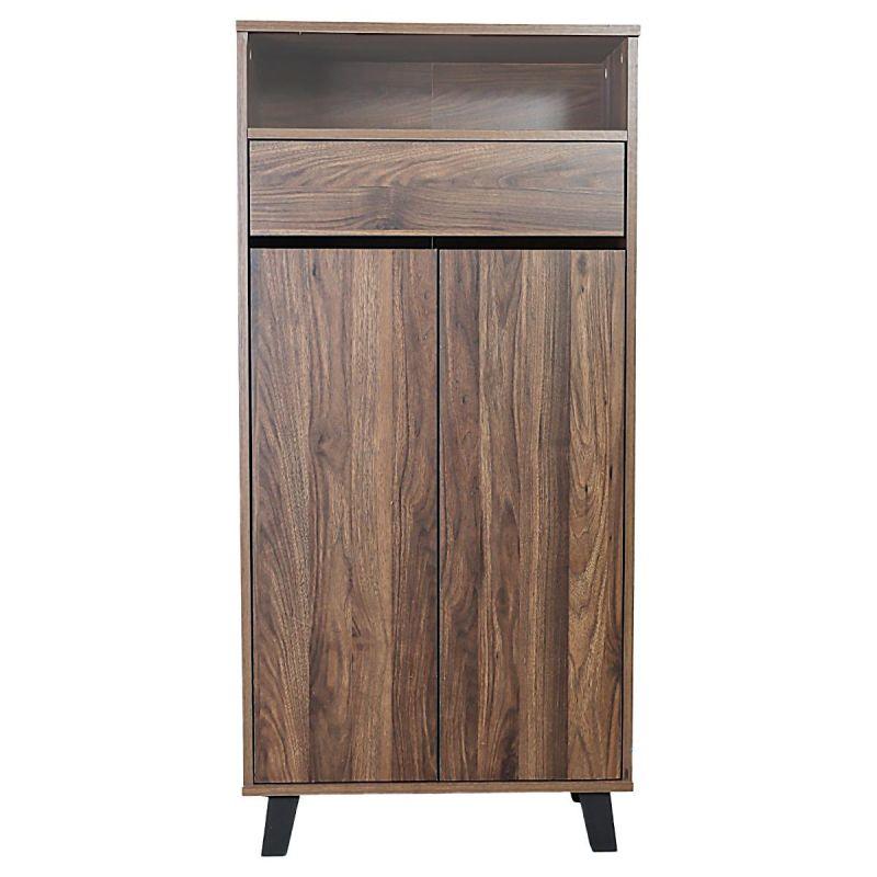 Shoe Organizing Cabinet With Shelves From Malaysian Wood - Brown - 60x43x126.5 cm - By Baity - ALHOME