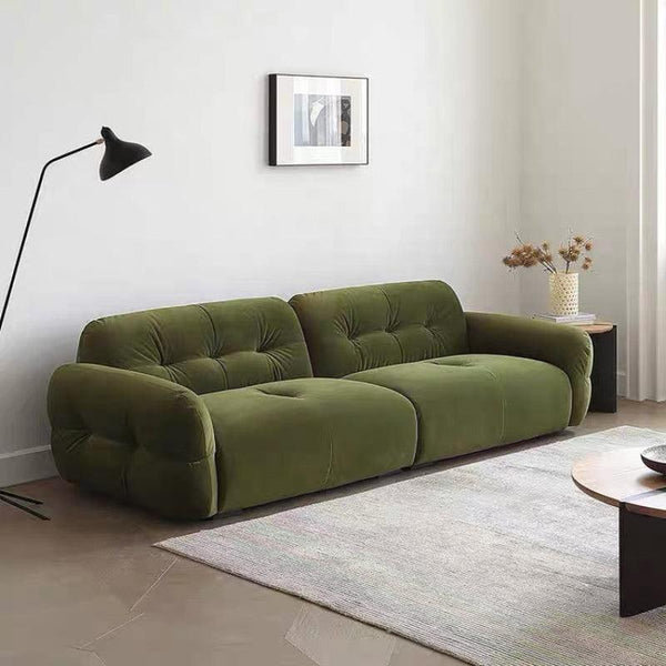 Deep Green Velvet 3-Seater Sofa By Alhome - ALHOME