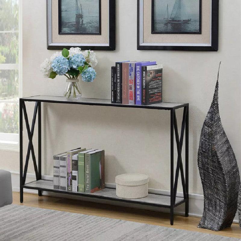 Industrial Iron and Wood Console Table By Alhome - 110110450 - ALHOME