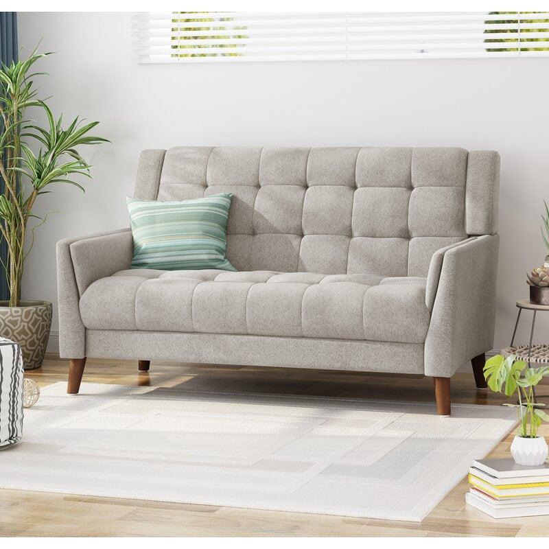 Modern Sleek Linen 2 Seater Sofa - 200x85x85 cm - By Alhome - ALHOME