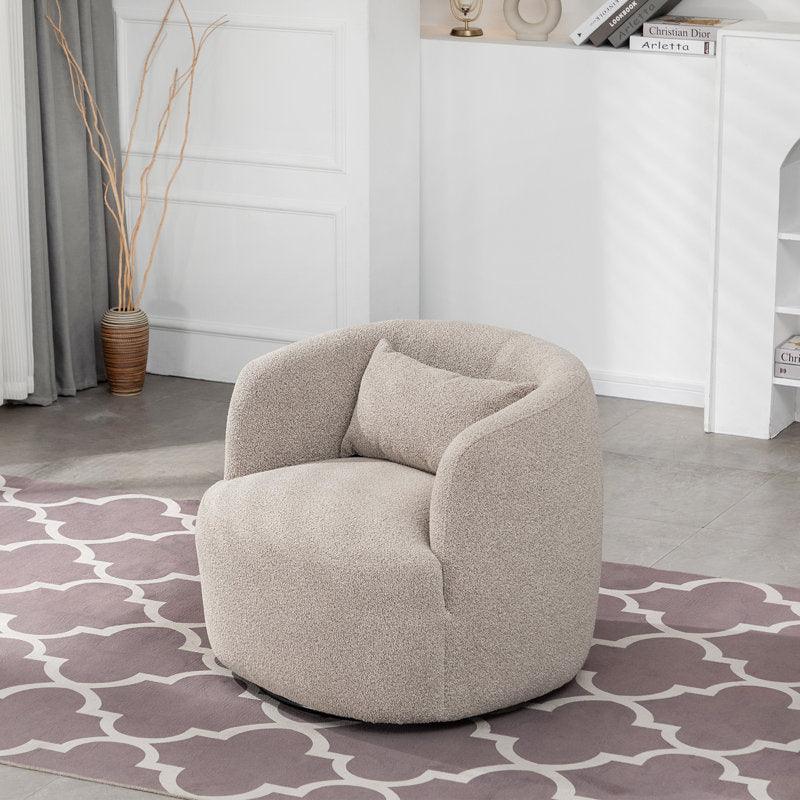 Modern Ergonomic Boucle Arm Chair - 80x85x85 cm - By Alhome - ALHOME