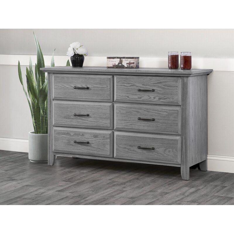 Kids Dresser: 140x48x85 Wood, Grey by Alhome - ALHOME