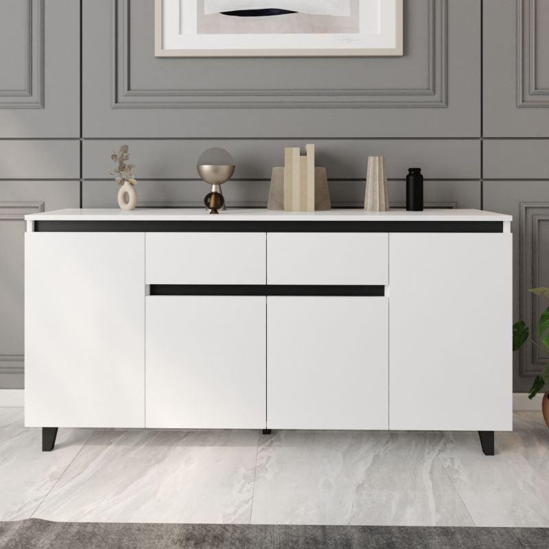 White and Black Console By Alhome - ALHOME