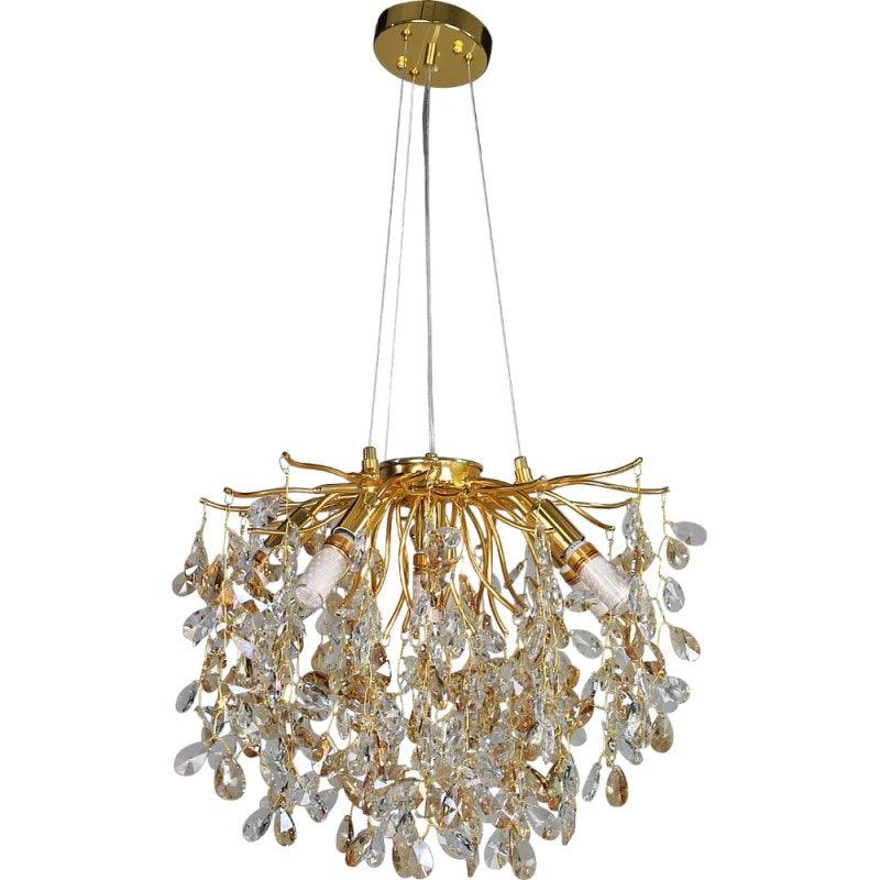 Modern Golden Chandelier - Diameter 45 cm - 6 Bulbs - Lamp Base Size E14 By Alhome - ALHOME