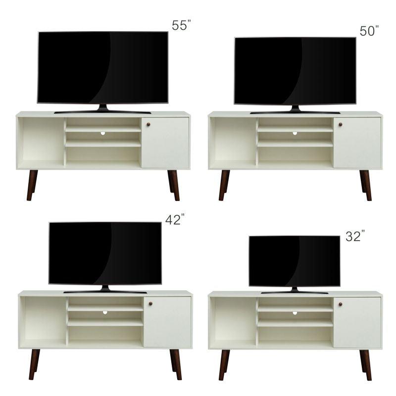 Sleek TV Table - MDF - White By Alhome - ALHOME