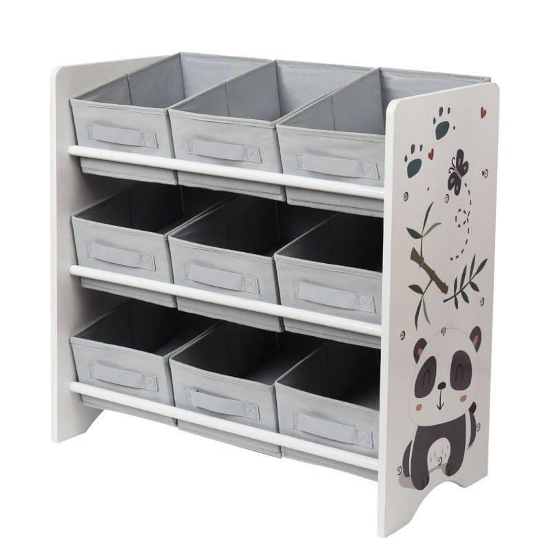 Dreeba Kids Toy Organizer With 9 Storage Fabric Bins - Grey – ALHOME