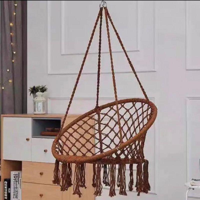 Hanging Swing Chair - Rope - Brown - By Alhome - ALHOME