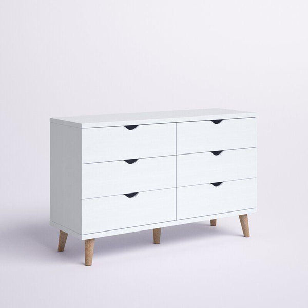 Kids Dresser: 118x39x74 Wood, White by Alhome - ALHOME