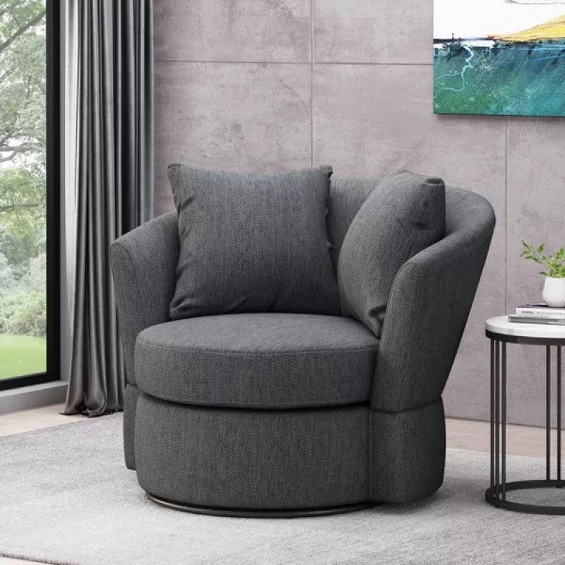 Modern Sleek Linen Arm Chair - 80x85x85 cm - By Alhome - ALHOME