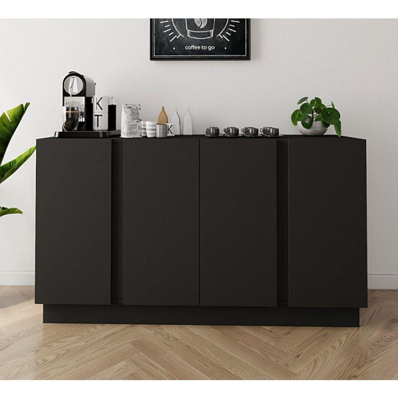 Black Coffee Corner with Drawers By Alhome - ALHOME