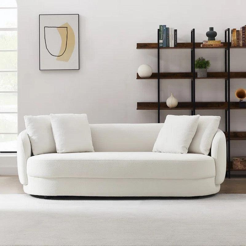 Classic White Boucl√© 2-Seater Sofa By Alhome - ALHOME