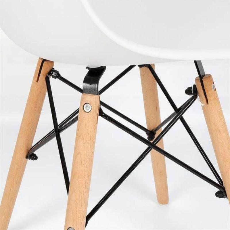 Modern Chair Wood & Plastic - White By Alhome - ALHOME