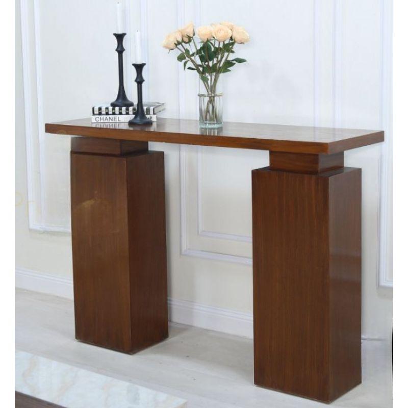 Rustic Wood Console Table with Iron Accents By Alhome - ALHOME