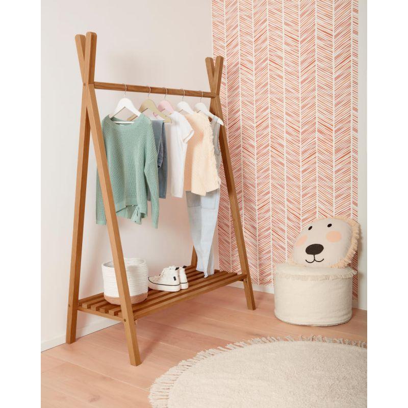 Beige Engineered Wood Kids Wardrobe - Size: 84x56x170 By Alhome - ALHOME